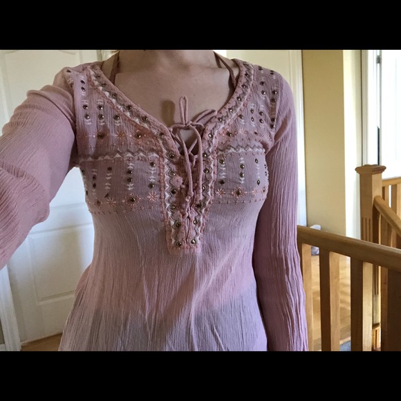 Pink Tunic with Beautiful Embroidery - Picture 2 of 4